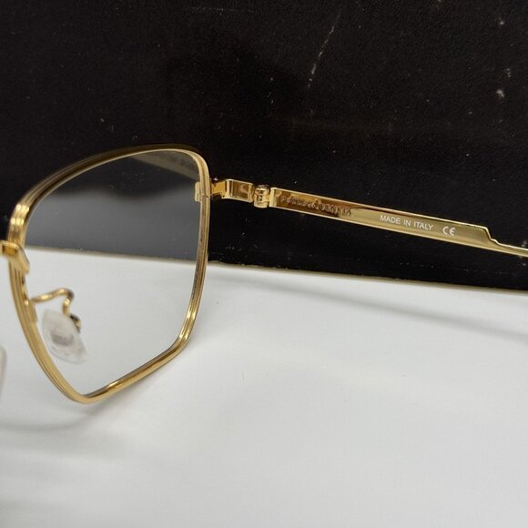 NEW BOTTEGA VENETA BV1015O 002 GOLD UNISEX EYEGLASSES BOTTEGA VENETA - Picture 10 of 11